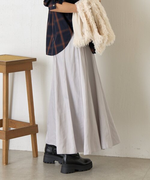 Jena espace merveilleux（ジェナ　エスパスメルヴェイユ）の「ナイロンピンタックフレアスカート（スカート・レディース・イエロー/ブラック/ライトグレー・FREE）」の20枚目の写真