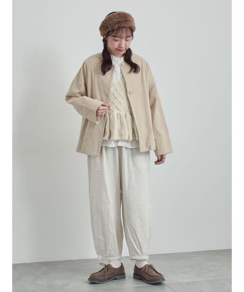 TSUHARU by Samansa Mos2（ツハルバイサマンサモスモス）の「コットンジャカードコクーンパンツ（その他パンツ・レディース・オフホワイト/グレー/ブラック・F）」の5枚目の写真