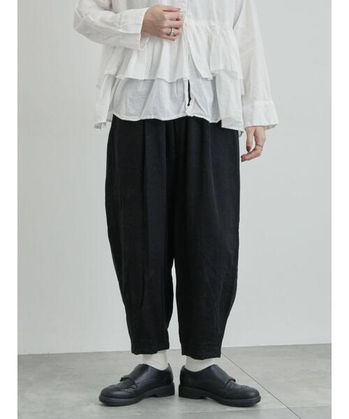 TSUHARU by Samansa Mos2（ツハルバイサマンサモスモス）の「コットンジャカードコクーンパンツ（その他パンツ・レディース・オフホワイト/グレー/ブラック・F）」の7枚目の写真