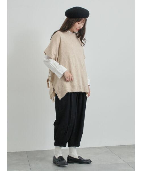 TSUHARU by Samansa Mos2（ツハルバイサマンサモスモス）の「コットンジャカードコクーンパンツ（その他パンツ・レディース・オフホワイト/グレー/ブラック・F）」の14枚目の写真