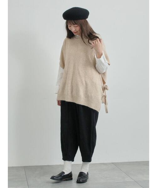 TSUHARU by Samansa Mos2（ツハルバイサマンサモスモス）の「コットンジャカードコクーンパンツ（その他パンツ・レディース・オフホワイト/グレー/ブラック・F）」の15枚目の写真