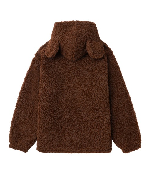 A BATHING APE(アベイシングエイプ)の「BABY CORE POLAR FLEECE JACKET(ブルゾン・レディース・ブラウン/アイボリー・FREE)」の4枚目の写真