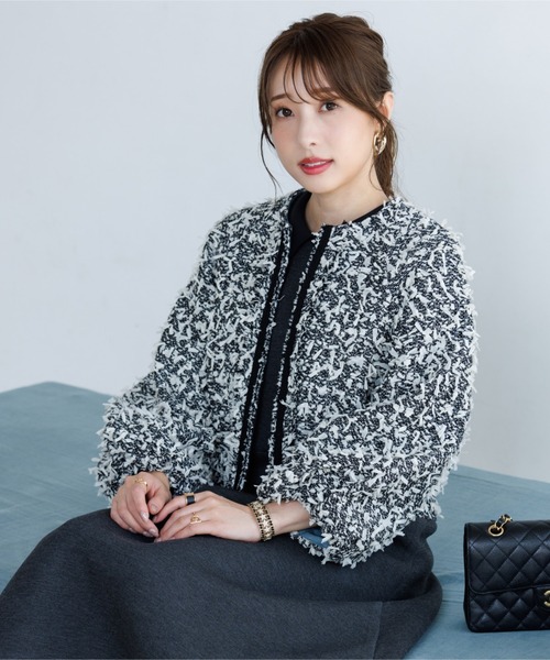 セール】【M Maglie le cassetto×冨張愛コラボ】ツイードで魅せる