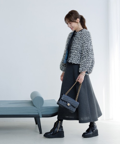 セール】【M Maglie le cassetto×冨張愛コラボ】ツイードで魅せる