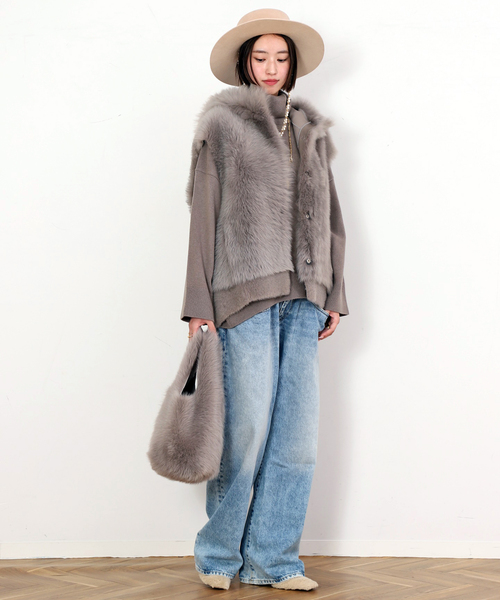 EVERYDAY I LIKE.（エヴリディアイライク）の「*ライトタートルニット（ニット/セーター・レディース・ウッド/ブラック・FREE）」の16枚目の写真