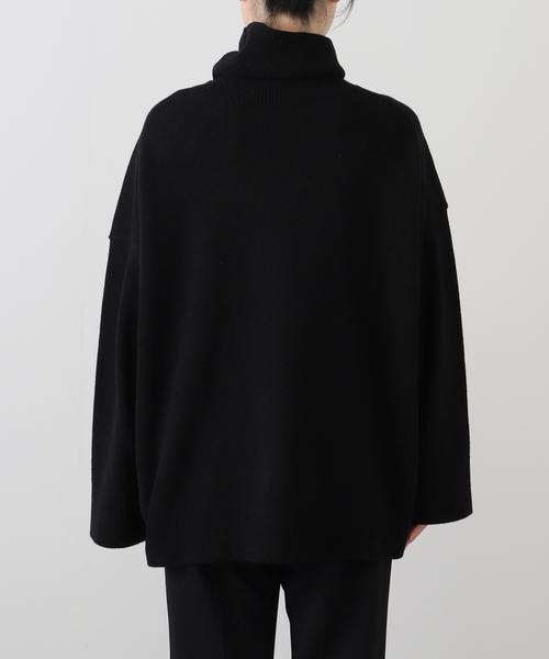 EVERYDAY I LIKE.（エヴリディアイライク）の「*ライトタートルニット（ニット/セーター・レディース・ウッド/ブラック・FREE）」の9枚目の写真