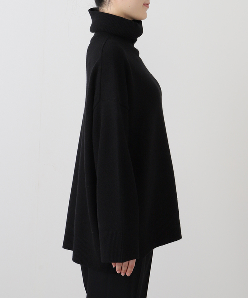 EVERYDAY I LIKE.（エヴリディアイライク）の「*ライトタートルニット（ニット/セーター・レディース・ウッド/ブラック・FREE）」の10枚目の写真