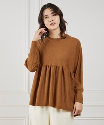 LE SOUK（ルスーク）の「ヘムギャザーニットプルオーバー（ニット/セーター）」
