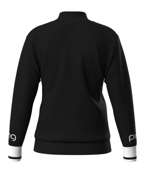 【ブラック】ハーフジップ袖ロゴジャカードニット <LADIES LINE> (LADIES) セール】【PING APPAREL】ハーフジップ袖ロゴジャカードニット
