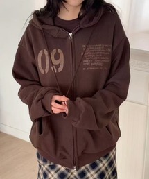 Lis ardent（リスアルダン）の「裏起毛ダブルジップフード付きスウェットアウター/４色展開（その他アウター）」