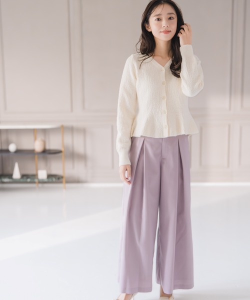 MISCH MASCH(ミッシュマッシュ)の「ぽこぽこVネックペプラムラメカーディガン(カーディガン/ボレロ・レディース・ブラック/アイボリー/モカ・フリ-)」の22枚目の写真