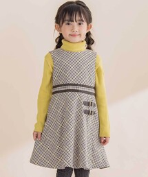 BeBe（ベベ）の「【お揃い】TRチェックパイピングベルトジャンパースカート(100~150cm)（ジャンパースカート・キッズ）」