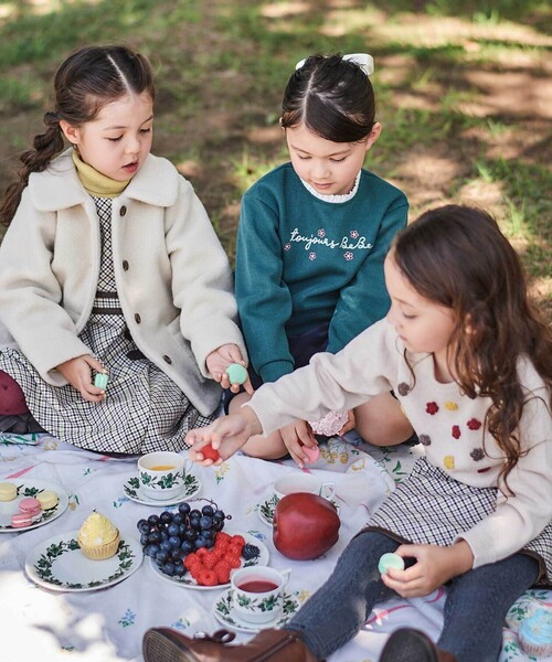 BeBe（ベベ）の「【お揃い】TRチェックパイピングベルトジャンパースカート（ジャンパースカート・キッズ・ブラウン系その他・130cm/140cm/150cm/120cm）」の5枚目の写真