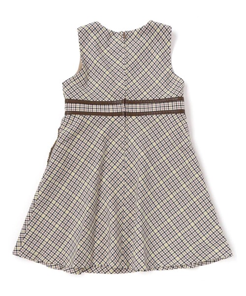BeBe（ベベ）の「【お揃い】TRチェックパイピングベルトジャンパースカート（ジャンパースカート・キッズ・ブラウン系その他・130cm/140cm/150cm/120cm）」の8枚目の写真