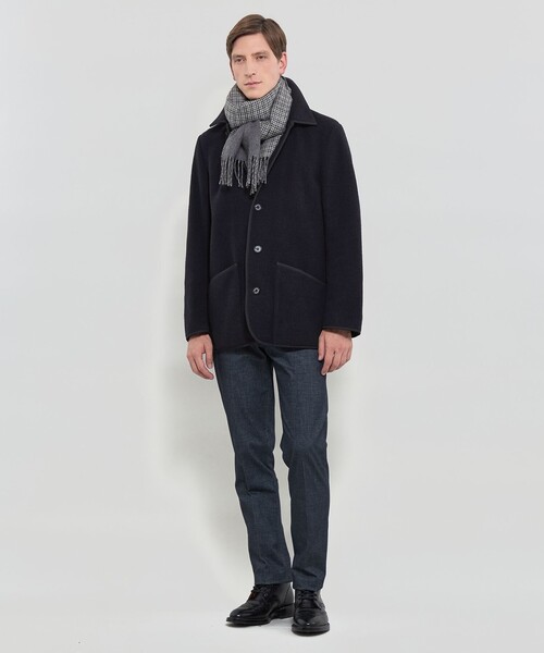 ベビーアルパカ リバーシブル千鳥マフラー（マフラー）｜MACKINTOSH