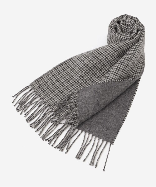 MACKINTOSH LONDON（マッキントッシュ ロンドン）の「ベビーアルパカ リバーシブル千鳥マフラー（マフラー・メンズ・レッド/グレー系その他2・FREE）」の4枚目の写真