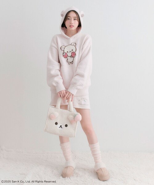 OLIVE des OLIVE（オリーブデオリーブ）の「ボアトートバッグ（トートバッグ・レディース・ブラウン/アイボリー・FREE）」の6枚目の写真