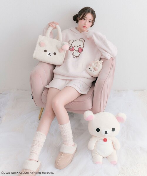 OLIVE des OLIVE（オリーブデオリーブ）の「ボアトートバッグ（トートバッグ・レディース・ブラウン/アイボリー・FREE）」の10枚目の写真