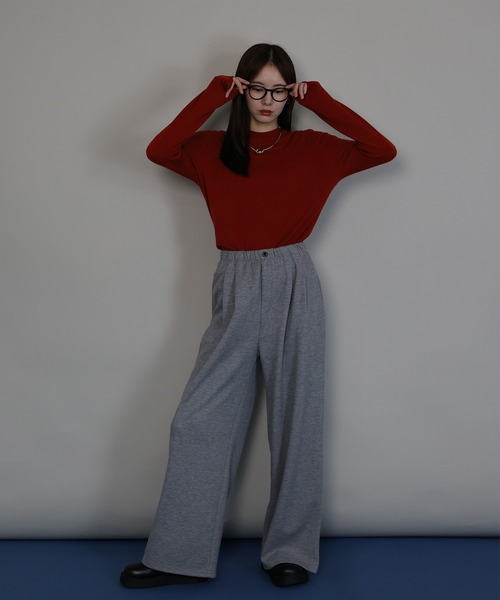 J by blue(ジェイバイブルー)の「ウール混ホールガーメントニット(ニット/セーター・レディース・ブラック/チャコールグレー/ベージュ/レッド・MEDIUM)」の14枚目の写真
