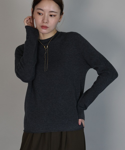 J by blue(ジェイバイブルー)の「ウール混ホールガーメントニット(ニット/セーター・レディース・ブラック/チャコールグレー/ベージュ/レッド・MEDIUM)」の15枚目の写真