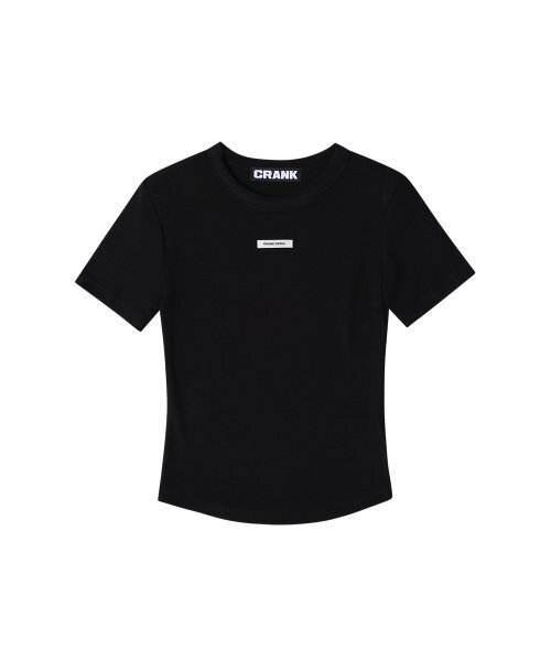 CRANK(クランク)の「クルーネックベーシックトップ_ブラック(Tシャツ/カットソー・レディース・ブラック・FREE)」の2枚目の写真