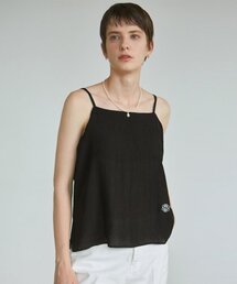 SEMI SATIN SLEEVELESS_BLACK
