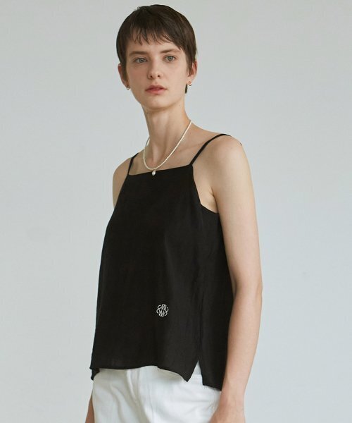 NICK&NICOLE（ニックアンドニコール）の「SEMI SATIN SLEEVELESS_BLACK（Tシャツ/カットソー・レディース・その他・FREE）」の3枚目の写真