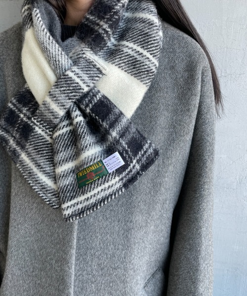 TWEED MILL（ツイードミル）の「[TWEED MILL/ツイードミル] 別注 チェック×フリース リバーシブル差し込みマフラー（マフラー・レディース・グレー/レッド系その他/レッド/グレー系その他/オートミール・F）」の11枚目の写真