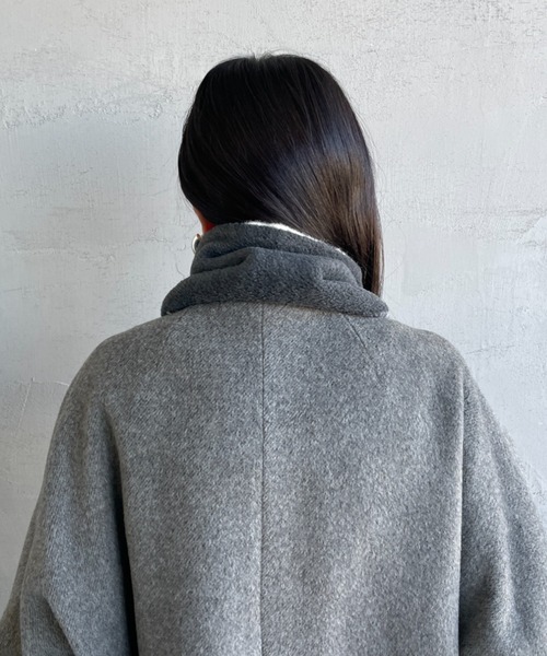 TWEED MILL（ツイードミル）の「[TWEED MILL/ツイードミル] 別注 チェック×フリース リバーシブル差し込みマフラー（マフラー・レディース・グレー/レッド系その他/レッド/グレー系その他/オートミール・F）」の14枚目の写真