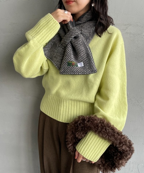 TWEED MILL（ツイードミル）の「[TWEED MILL/ツイードミル] 別注 チェック×フリース リバーシブル差し込みマフラー（マフラー・レディース・グレー/レッド系その他/レッド/グレー系その他/オートミール・F）」の20枚目の写真