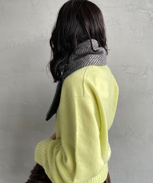 TWEED MILL（ツイードミル）の「[TWEED MILL/ツイードミル] 別注 チェック×フリース リバーシブル差し込みマフラー（マフラー・レディース・グレー/レッド系その他/レッド/グレー系その他/オートミール・F）」の21枚目の写真