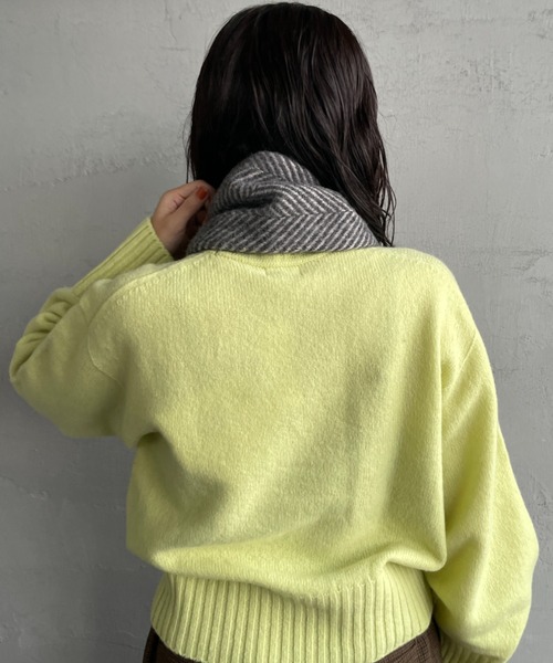 TWEED MILL（ツイードミル）の「[TWEED MILL/ツイードミル] 別注 チェック×フリース リバーシブル差し込みマフラー（マフラー・レディース・グレー/レッド系その他/レッド/グレー系その他/オートミール・F）」の22枚目の写真