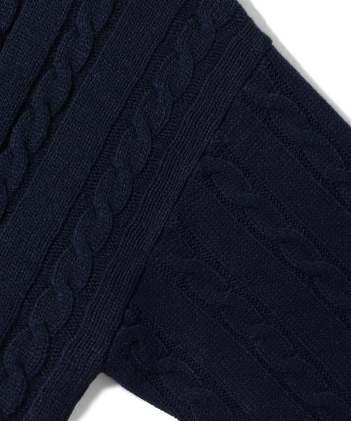 TRILLION（トリリオン）の「ウォッシャブルハーフジップカラーネックケーブルニット (CURRENT NAVY)（ニット/セーター・レディース・その他・MEDIUM/LARGE/X-LARGE）」の5枚目の写真