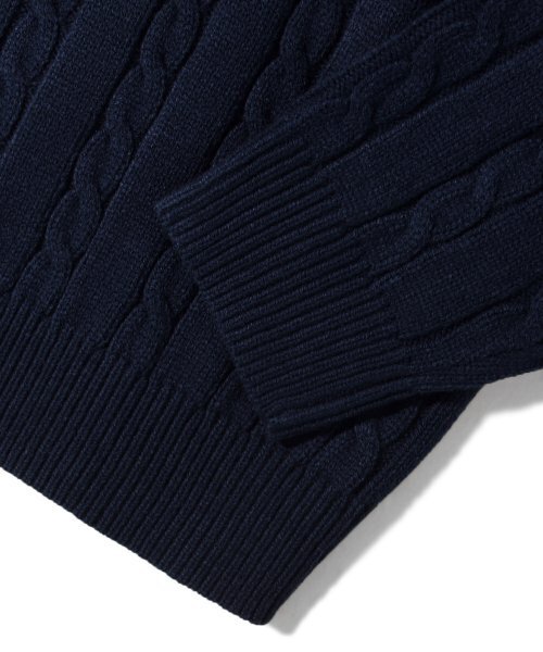 TRILLION（トリリオン）の「ウォッシャブルハーフジップカラーネックケーブルニット (CURRENT NAVY)（ニット/セーター・レディース・その他・MEDIUM/LARGE/X-LARGE）」の6枚目の写真