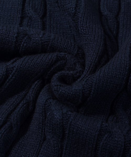 TRILLION（トリリオン）の「ウォッシャブルハーフジップカラーネックケーブルニット (CURRENT NAVY)（ニット/セーター・レディース・その他・MEDIUM/LARGE/X-LARGE）」の7枚目の写真
