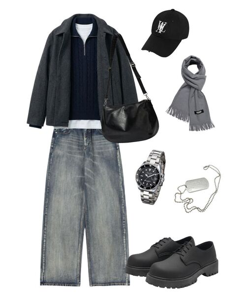 TRILLION（トリリオン）の「ウォッシャブルハーフジップカラーネックケーブルニット (CURRENT NAVY)（ニット/セーター・レディース・その他・MEDIUM/LARGE/X-LARGE）」の8枚目の写真