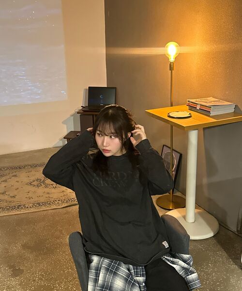 Verdnt（バーダント）の「キャンパスピグメントブロックコア長袖Tシャツ[ブラック]（Tシャツ/カットソー・レディース・ブラック・SMALL/MEDIUM/LARGE）」の10枚目の写真