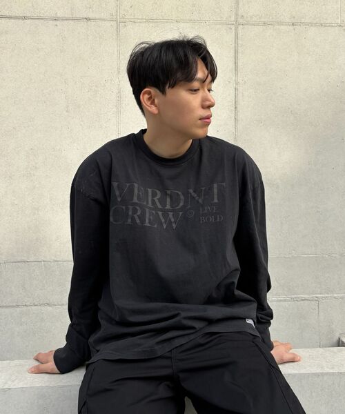 Verdnt（バーダント）の「キャンパスピグメントブロックコア長袖Tシャツ[ブラック]（Tシャツ/カットソー・レディース・ブラック・SMALL/MEDIUM/LARGE）」の11枚目の写真