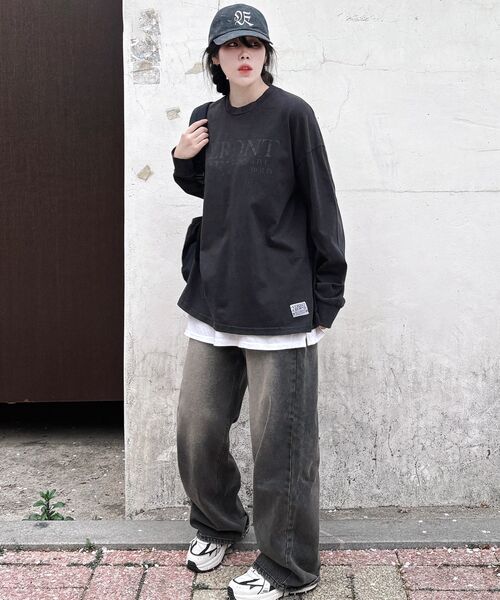 Verdnt（バーダント）の「キャンパスピグメントブロックコア長袖Tシャツ[ブラック]（Tシャツ/カットソー・レディース・ブラック・SMALL/MEDIUM/LARGE）」の14枚目の写真