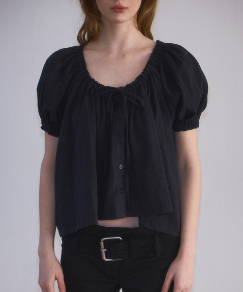 ROSEFRANTZ（ロゼフランツ）の「Puff Ribbon Blouse [Black]（シャツ/ブラウス・レディース・ブラック・MEDIUM/SMALL）」の2枚目の写真