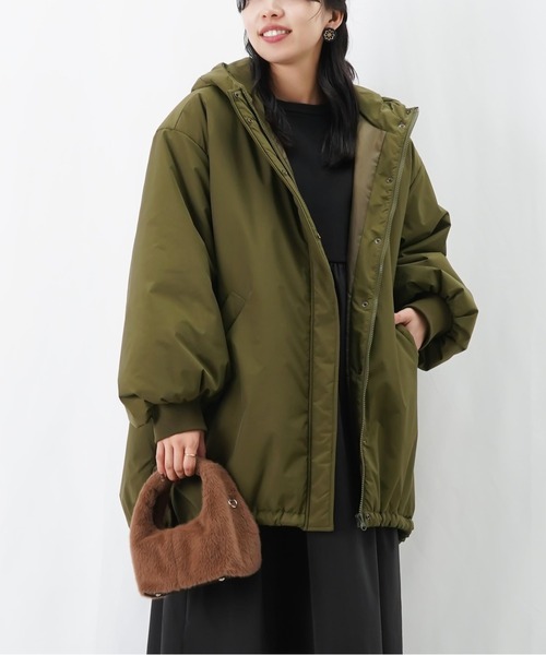 LUCA/LADY LUCK LUCA（ルカ/レディラックルカ）の「LC/LLL フードモンスターコート（ダウンジャケット/コート・レディース・ブラック/グレイッシュベージュ/カーキ・FREE）」の3枚目の写真