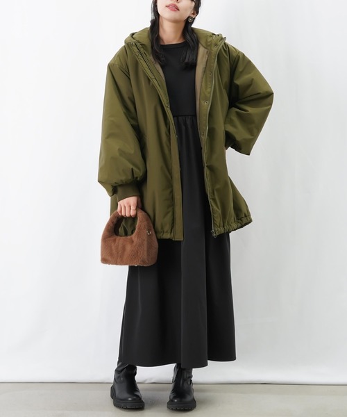 LUCA/LADY LUCK LUCA（ルカ/レディラックルカ）の「LC/LLL フードモンスターコート（ダウンジャケット/コート・レディース・ブラック/グレイッシュベージュ/カーキ・FREE）」の20枚目の写真