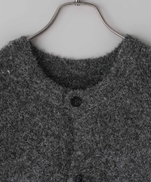 LOWRYS FARM(ローリーズファーム)の「【LFM(U)】ブークレニットクルーカーディガン 625134(カーディガン/ボレロ・メンズ・グレー/チャコールグレー/ベージュ・FREE)」の5枚目の写真