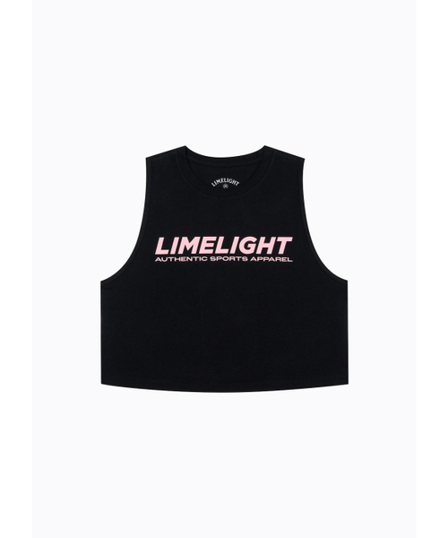 LIMELIGHT APPAREL(ライムライトアパレル)の「ライムライトジョス クロップスリーブレスウーマン (ブラック/ピンク)(Tシャツ/カットソー・レディース・その他・SMALL/MEDIUM/LARGE)」の2枚目の写真