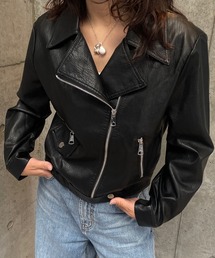 ROGER AND RAW（ロジャーアンドロウ）の「ヴィンテージライク合皮レザーライダースジャケット（ライダースジャケット）」