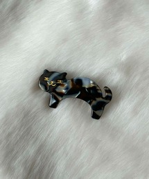 LOWO（ロワ）の「猫モチーフ ヘアクリップ 大きめ ハーフアップ ヘアアクセサリー バンスクリップ（バレッタ/ヘアクリップ）」