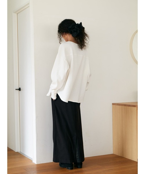 Brown&Street(ブラウンアンドストリート)の「オーバーワッフルトップス(Tシャツ/カットソー・レディース・ホワイト/レッド/ブラック・FREE)」の12枚目の写真