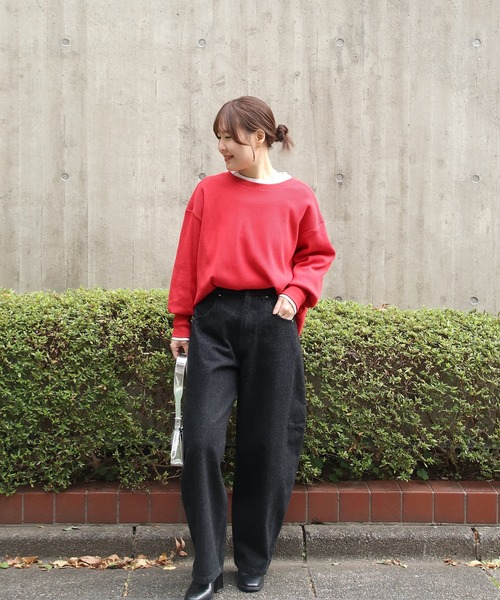 Brown&Street(ブラウンアンドストリート)の「オーバーワッフルトップス(Tシャツ/カットソー・レディース・ホワイト/レッド/ブラック・FREE)」の22枚目の写真