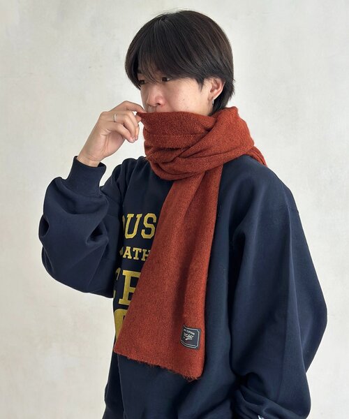 CPCM（シーピーシーエム）の「MIX糸モヘアタッチマフラー（マフラー・メンズ・ブラウン/レッド/カーキ/ブルー・FREE）」の2枚目の写真