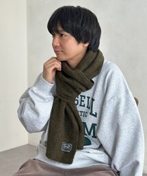 モヘアニット」に該当するマフラー（グリーン・カーキ/緑色系